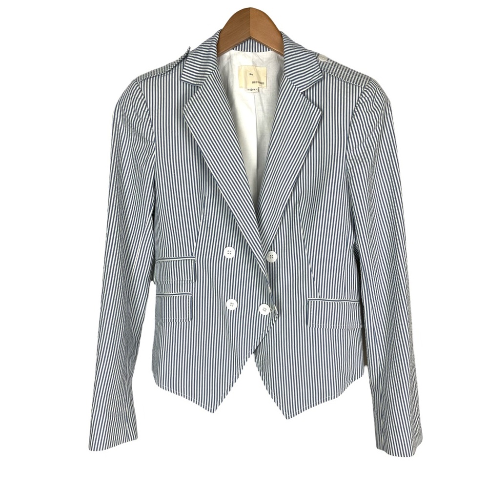 Boy.Band Of Outsiders double breasted Seersucker Blazer Preppy Business Casual